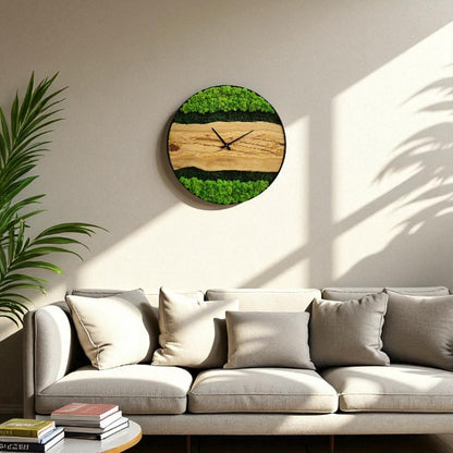 Organic Moss Oasis | Premium Handmade Wall Clocks